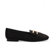 Europeon Union Women Black Glitter Shoes #3173